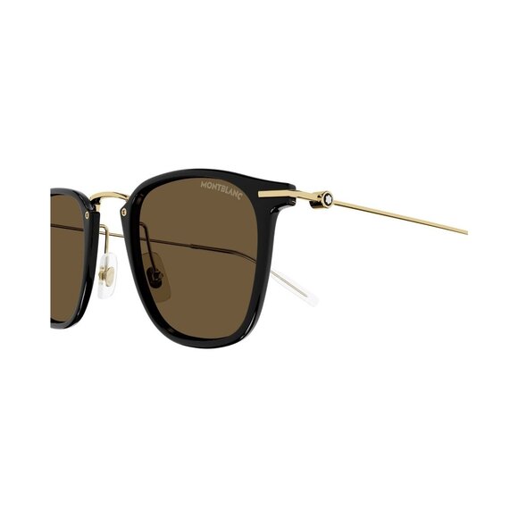 New MONT BLANC Snowcap Black Square MB0295S 001 Sunglasses Women - Picture 3 of 3